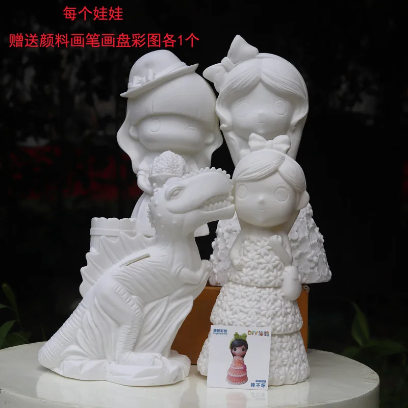 

Children Handmade DIY Toy Wrestling Is Not Bad Non-Gypsum White Base Mold Paintings Painting Vinyl Figurine