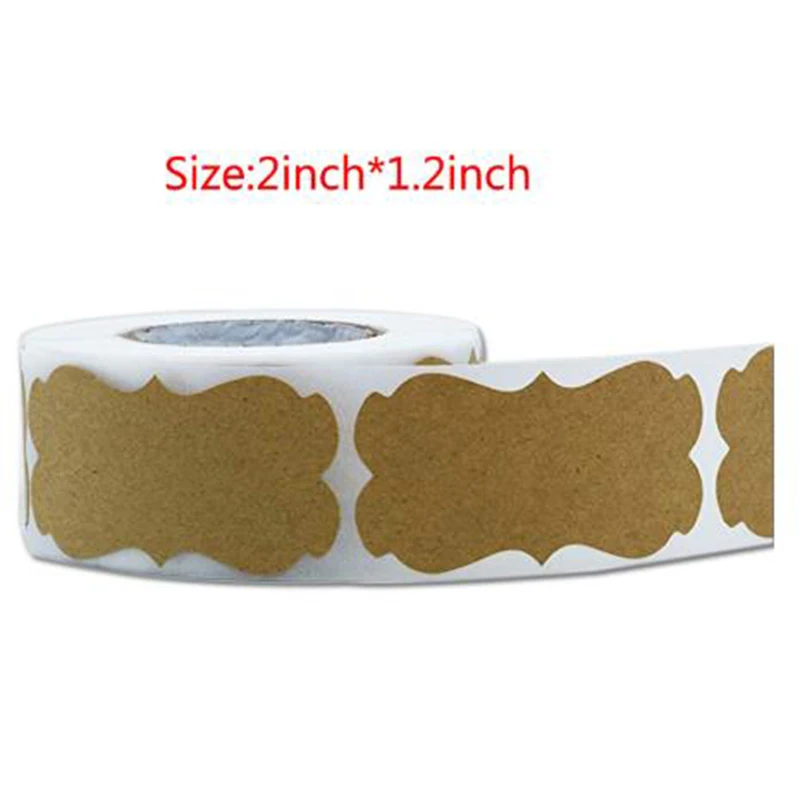 Labels Kraft Stickers Package Stationery Supplies 1 roll Christmas Gift