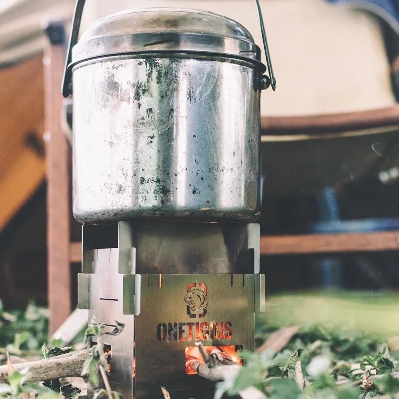 Onetigris-薪ストーブ,ポータブル,ステンレス鋼,キャンプ,ピクニック