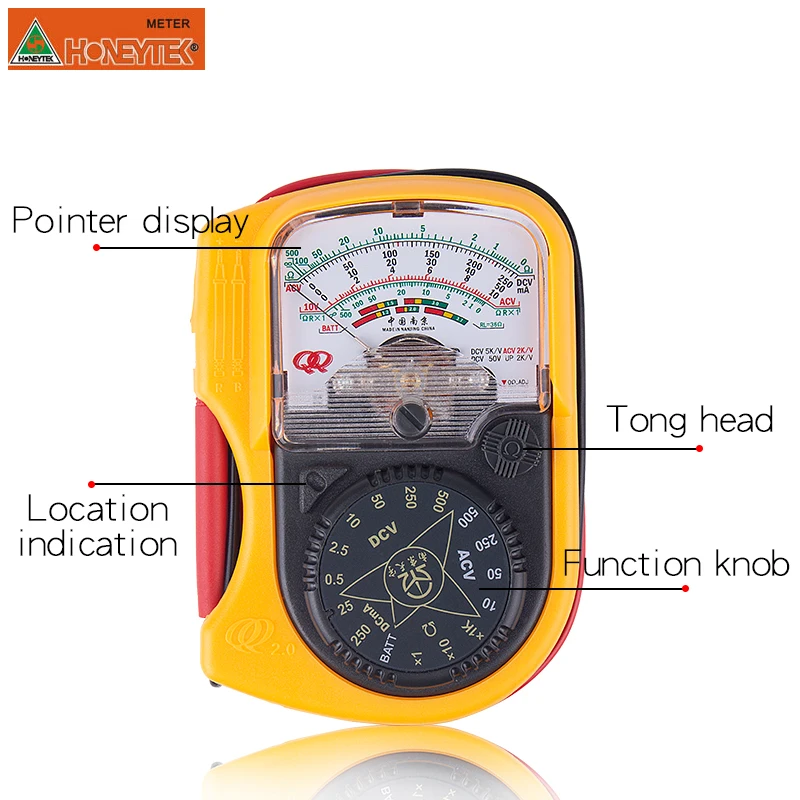 Аналоговый мультиметр указатель мини карманный цифровой тестер Avometer ток вольтметры щупальца для мультиметров Омметр провода