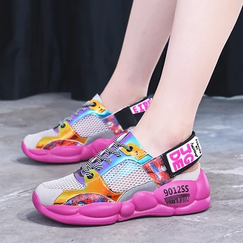 

Summer New Ladies Sneakers Mesh Breathable Running Shoes For Girls Luxury Brand Women Training Shoes Lace Up Women Sport Shoes