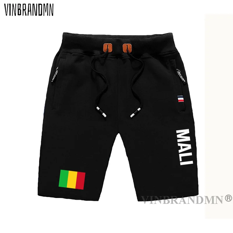 

Мужские спортивные шорты Республика Мали, тренировочные шорты с флагом и карманом на молнии для бодибилдинга, 2021 хлопок, MLI Malian