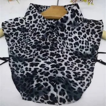

X Leopard Print Fake Collars Wild Fashion Cotton Detachable collars Ladies Shirt Accessories Half Body Shirts