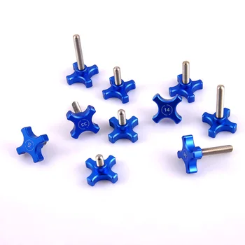 

1pcs M8 Aluminum alloy head Torx hand screw CNC machining handle screws stainless steel bolts rod diameter 38mm