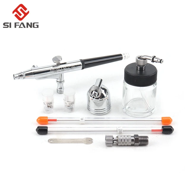 Double Action Airbrush Kit with 0.3mm Air Brush Gun Cleaning Needle  Accessories for Airbrush Cake Nail Tattoo Painting Makeup - AliExpress