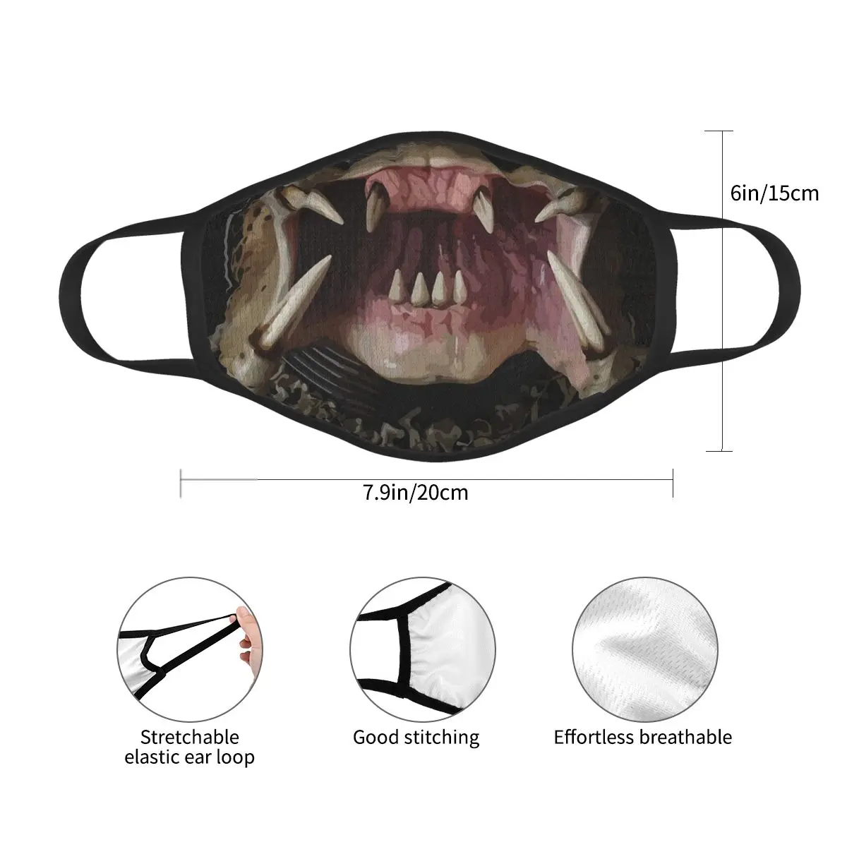 Многоразовая маска для лица Predator Mouth с защитой от дымки респиратор рта|Мужские
