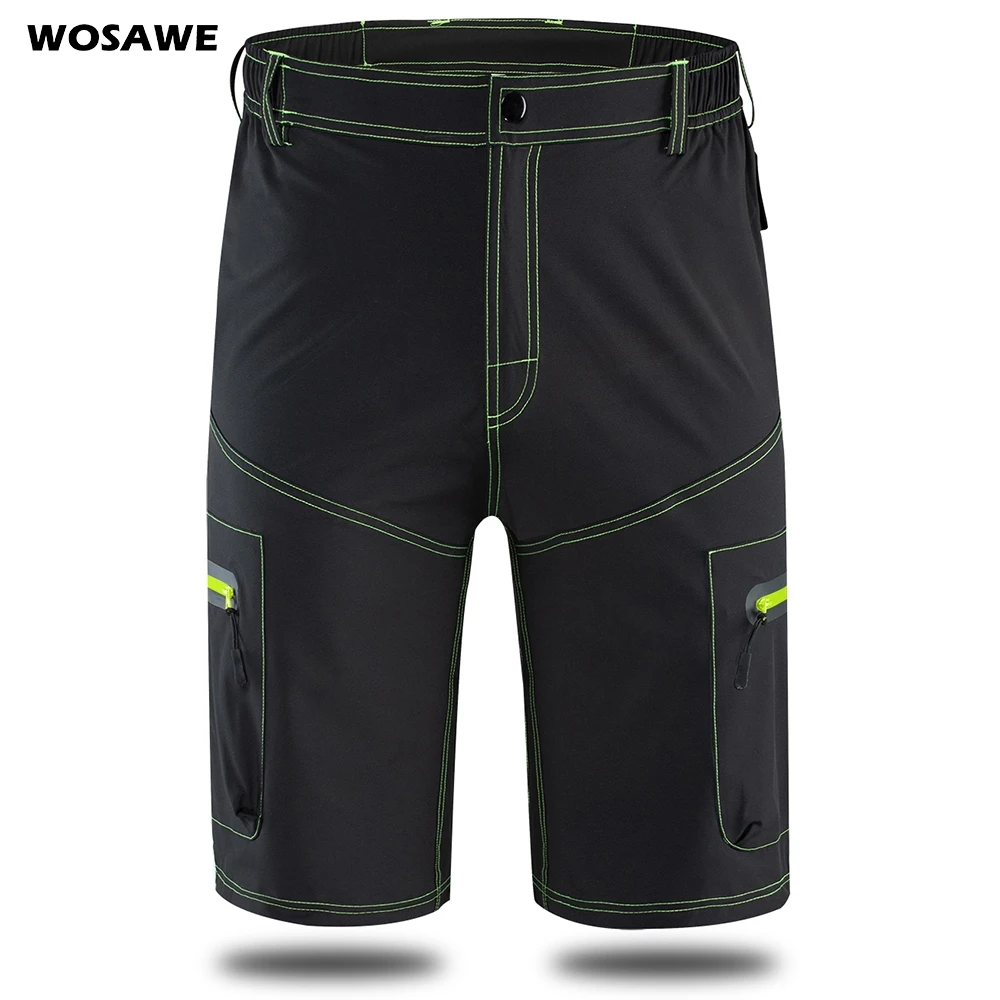 

WOSAWE Men's MTB Shorts Mountain Downhill Bike Shorts Loose Fit Outdoor Sports Running Bicycle bermuda ciclismo Cycling Shorts