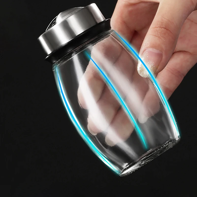 Baispo 7Pcs/Set Rotating Stainless Steel Cruet Condiment Spice Jars Set Kitchen Sauce Jar Seasoning Bottle Kitchen Tool