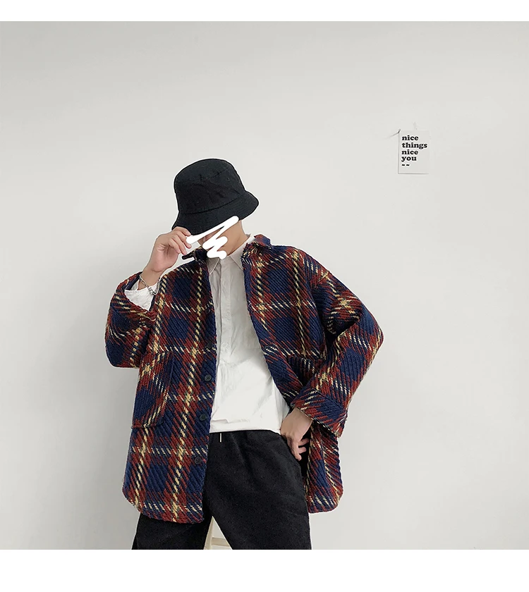 Privathinker мужские клетчатые хлопковые куртки Харадзюку, мужские пальто с карманами, мужская повседневная теплая Корейская зимняя модная одежда