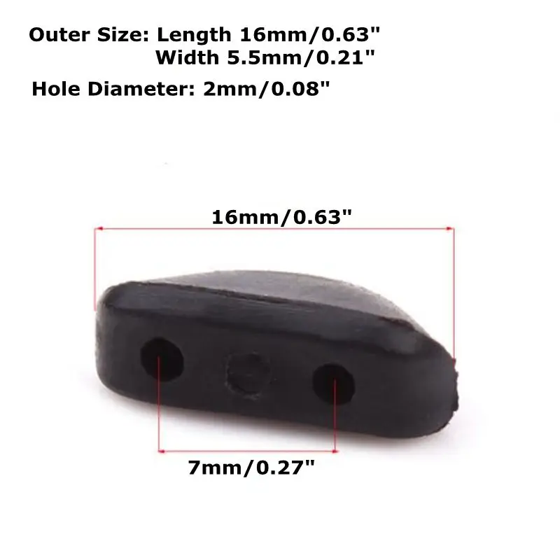 2Pair Two Hole Replacement Silicone Plug in Nose Pads for Eye Glasses Sunglasses ZXY9809 glasses nose pads