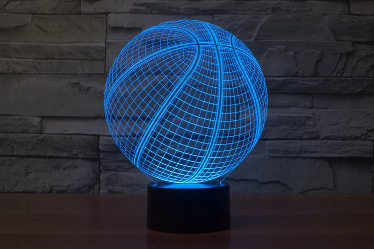 

Basketball Team Usb 3d led night light 7 Color Changing nightlight Touch Sensor Atmosphere table lamp bedside Illusion projector