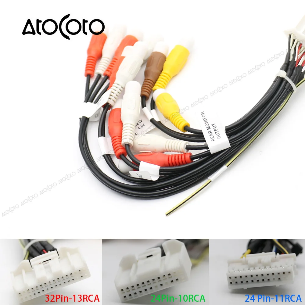 Адаптер для автомобильного радио AtoCoto 24/32 Pin RCA AUX кабель Pioneer AVIC F940BT F30BT F900BT F90BT X850BT