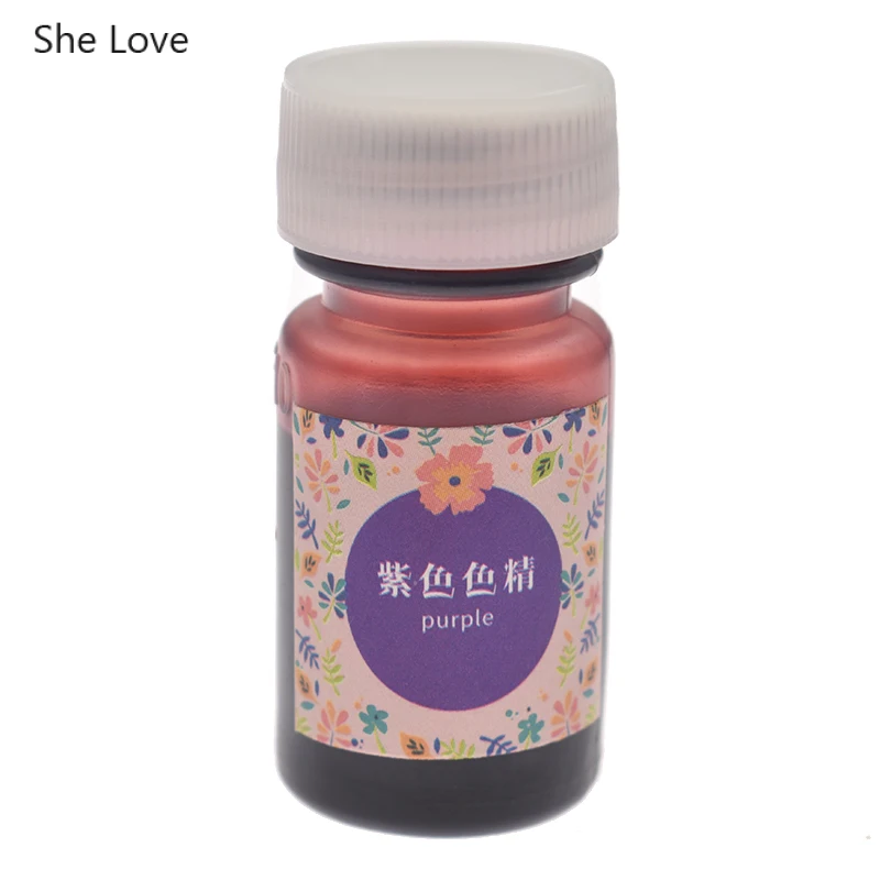 Purple She Love 10 ml/lot УФ-отверждаемая эпоксидная смола жидкий окрашивающий краситель пигмент Сделай Сам ручной работы кожа ремесла художественные материалы - Цвет: Purple