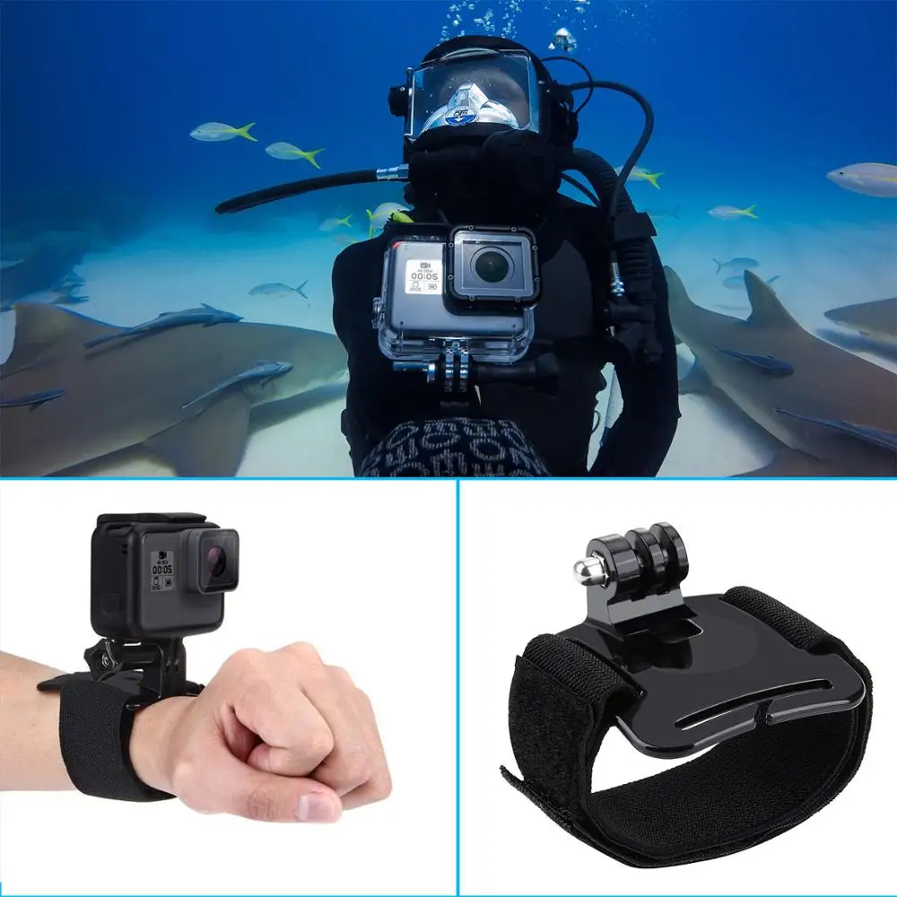 Велосипедный мотоцикл зажим держатель штатива крепление для GoPro Hero 8 7 6 5 Аксессуары для экшн-камеры с сумкой для хранения