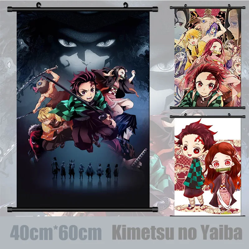 

Classic Anime role Kimetsu no Yaib Kamado Nezuko High definition canvas posters hanging scroll paintings Worth collecting