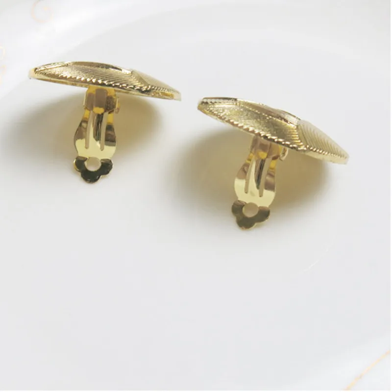 COWNINE Circular exaggerated ripple clip earrings/wedding gift wedding jewelry earrings unique design style 6