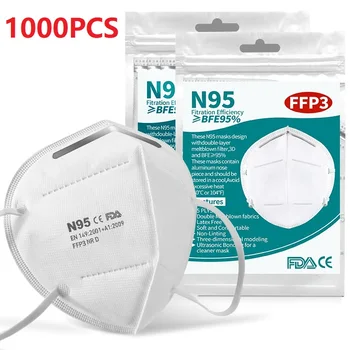 

1000Pcs Face Masks Dust Respirator Mouth Masks Adaptable Against Pollution Breathable Mask Filter Dust mask Face masks