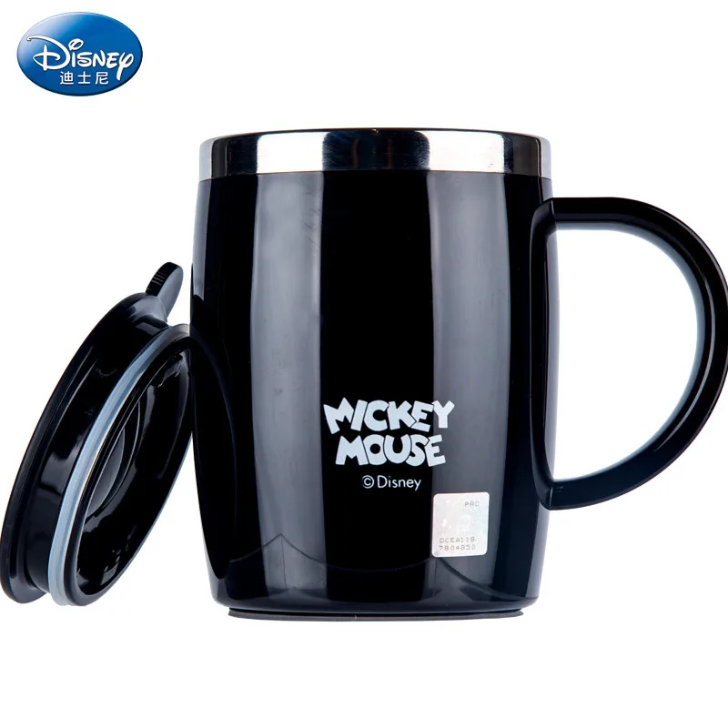 400 мл disney Микки и Минни Маус мультфильм стакана воды с ручка для крышки 316 Нержавеющая сталь Кофе кружка домашнего офиса молоко посуда для напитков подарки - Цвет: 3