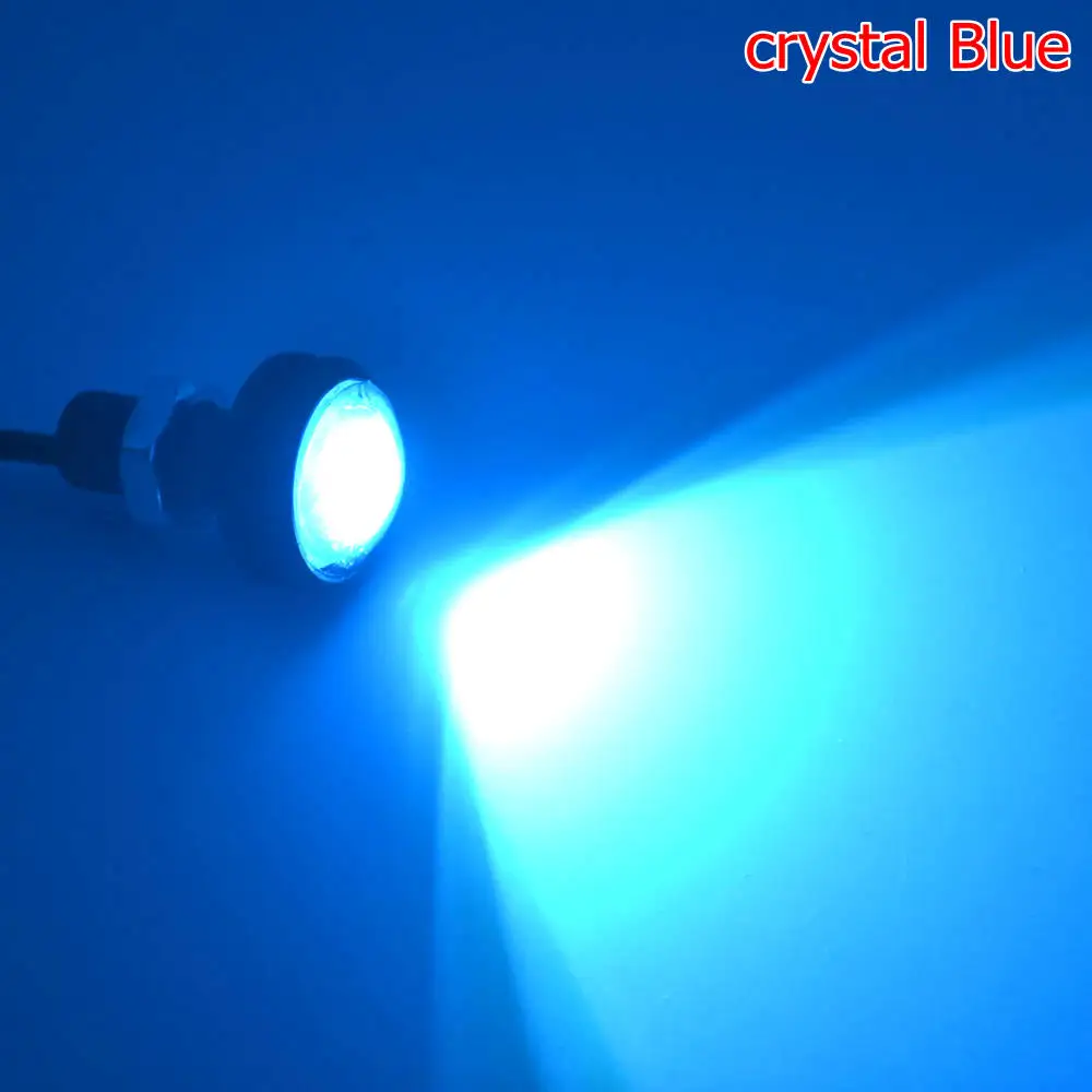 2pcs 18MM Led Eagle Eye DRL Дневной свет для фонарей Источник резервного копирования Реверсирование парковки сигнальных ламп Водонепроницаемый - Испускаемый цвет: Кристально-синий