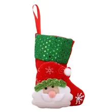 Рождественские украшения, рождественские чулки, Рождественские елочные украшения, рождественские носки со снеговиком, оленем, медведем