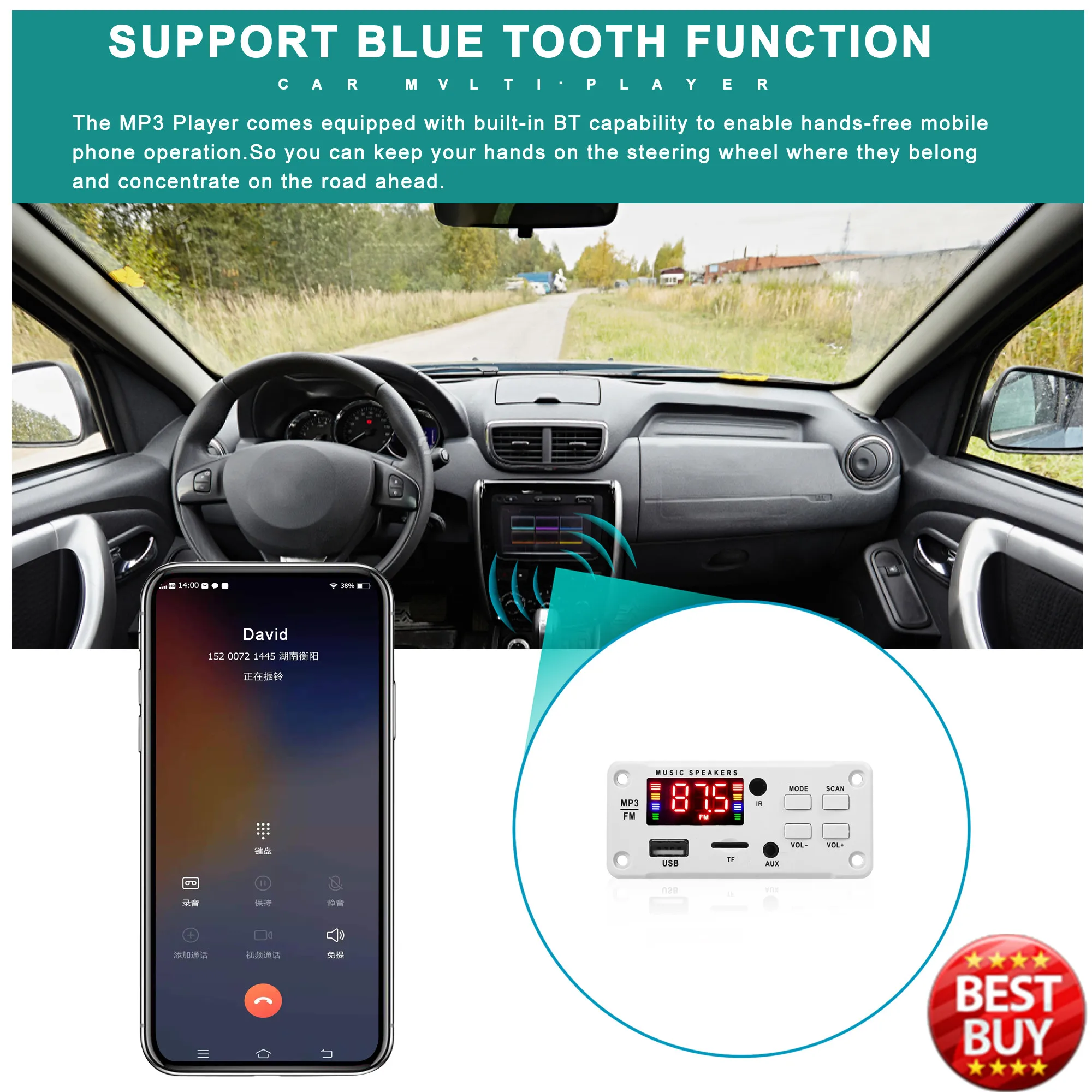 sony mp3 player Placa amplifier cadora 50W Player Decoder Board 5V-18V Bluetooth-compatible 5.0 Car FM Radio Module TF USB AUX WMA Player Decode samsung mp3 player