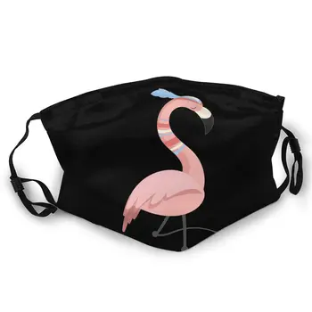 

Cartoon Flamingo Double-sided printed dustproof and windproof mask, can be cleaned and reused, suitable for outdoor sports