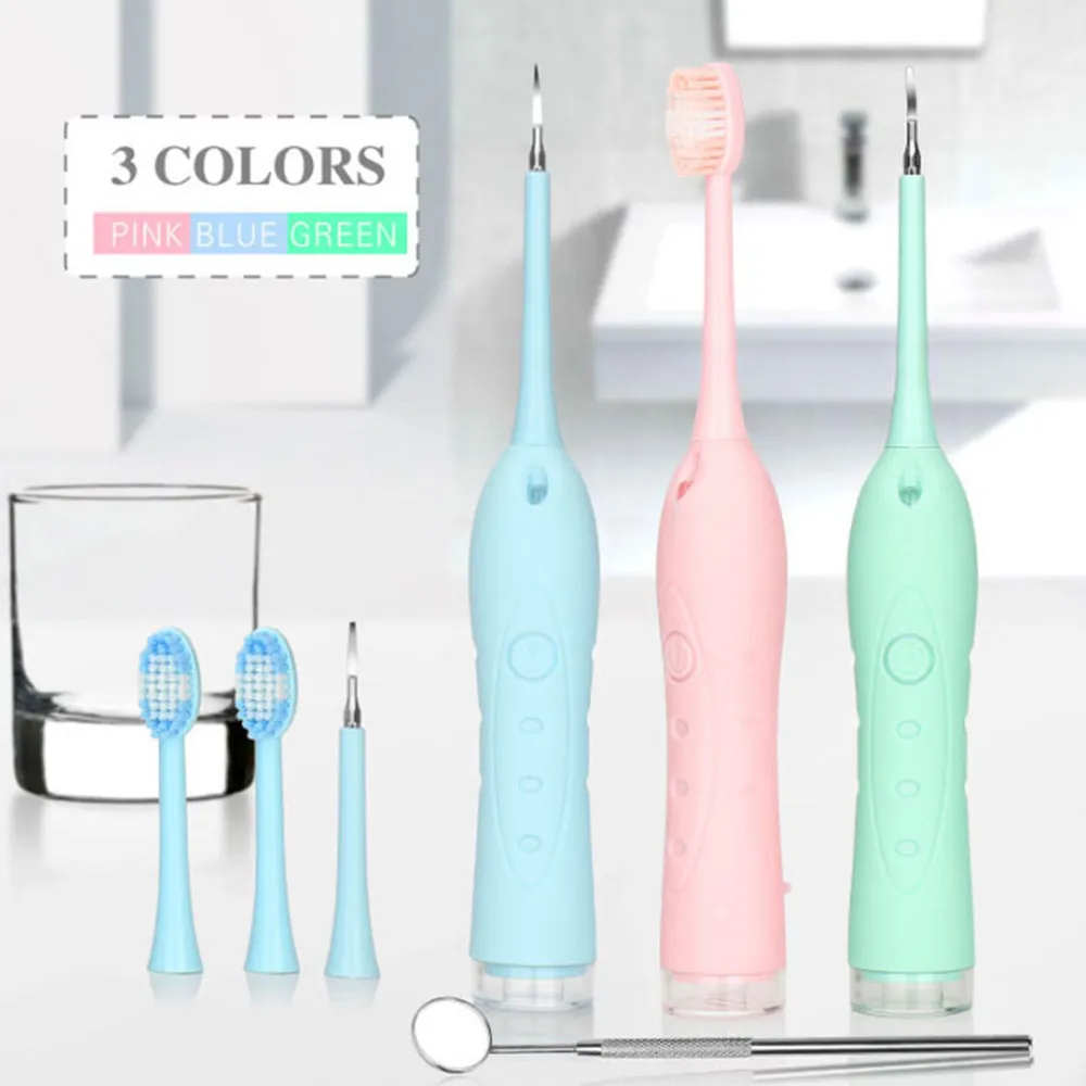 

Electric Toothbrush Head Sonic Dental Calculus Scaler Professional Whitening Teeth Clear Tartar Calculu Scaler with Mouth Mirror