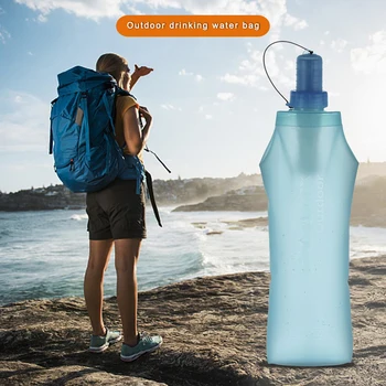 

Water Bottle 500ml Foldable Soft Water Filter Bottle Portable Water Bottle Kettle for Running Camping Hiking Sports Kettle