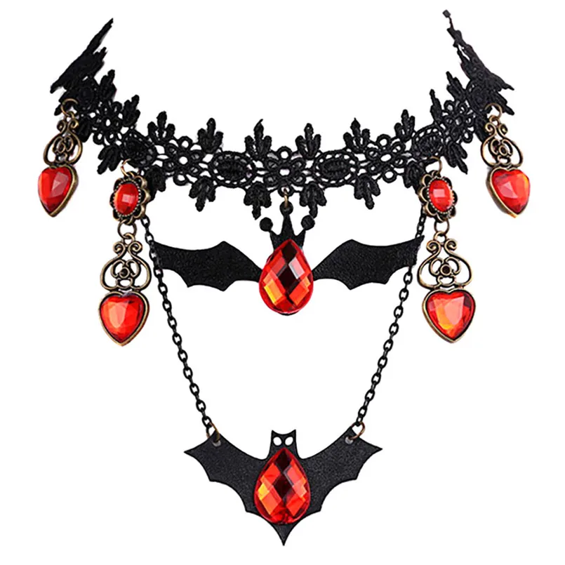 Hollowen Animal Bat Lace Neck Necklace Pendant Vampire Chain Clothing Accessories 30SE05 (3)