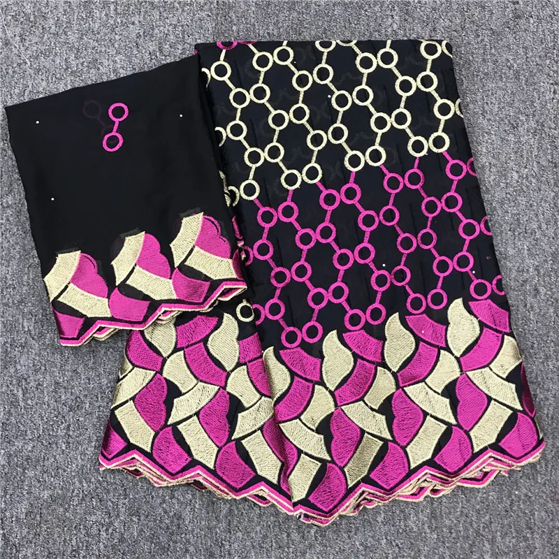 Хлопок африканская ткани с сетчатыми кружевами Высококачественная французская швейцарская вуаль вышивка кружевной материал для свадьбы для платья 5+ 2 ярдов