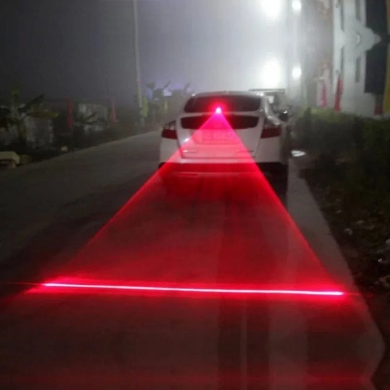 Car Auto LED Laser Fog Light Vehicle Anti-Collision Taillight Brake Warning Lamp Cool Anti-Collision Car End Rear Tail Fog
