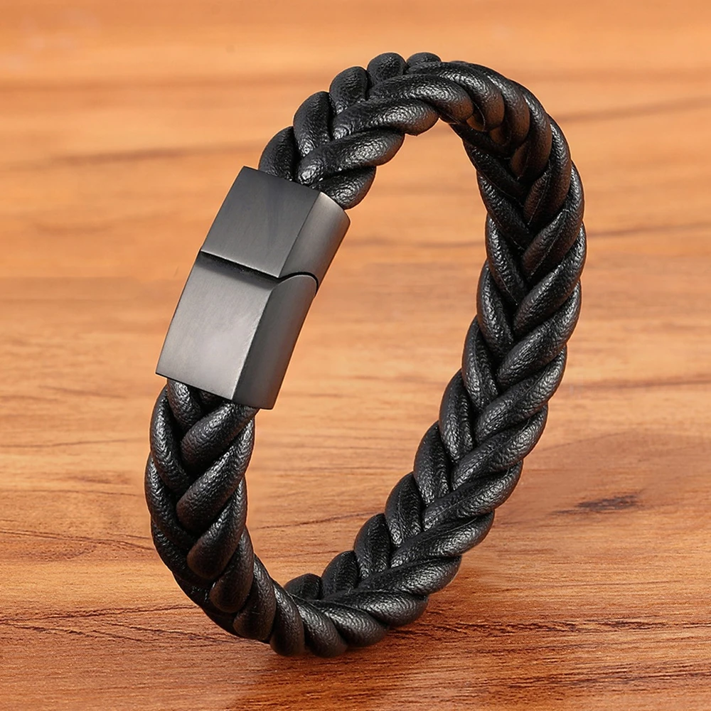 Mens Bracelet Magnet-Buckle Gift Custom-Logo Stainless-Steel Multi-Color Classic-Style