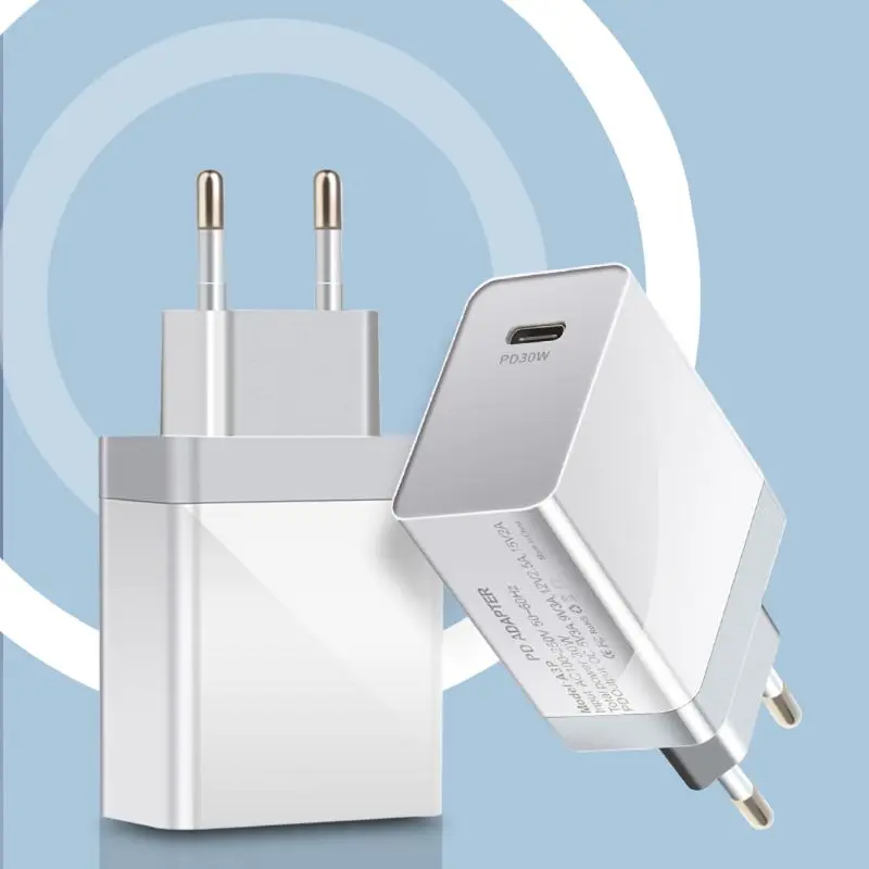 1 шт. 30 Вт usb type-C USB-C PD мобильный телефон Быстрая зарядка настенное зарядное устройство адаптер для дома путешествия ЕС Разъем для iPhone iPad samsung Xiaomi