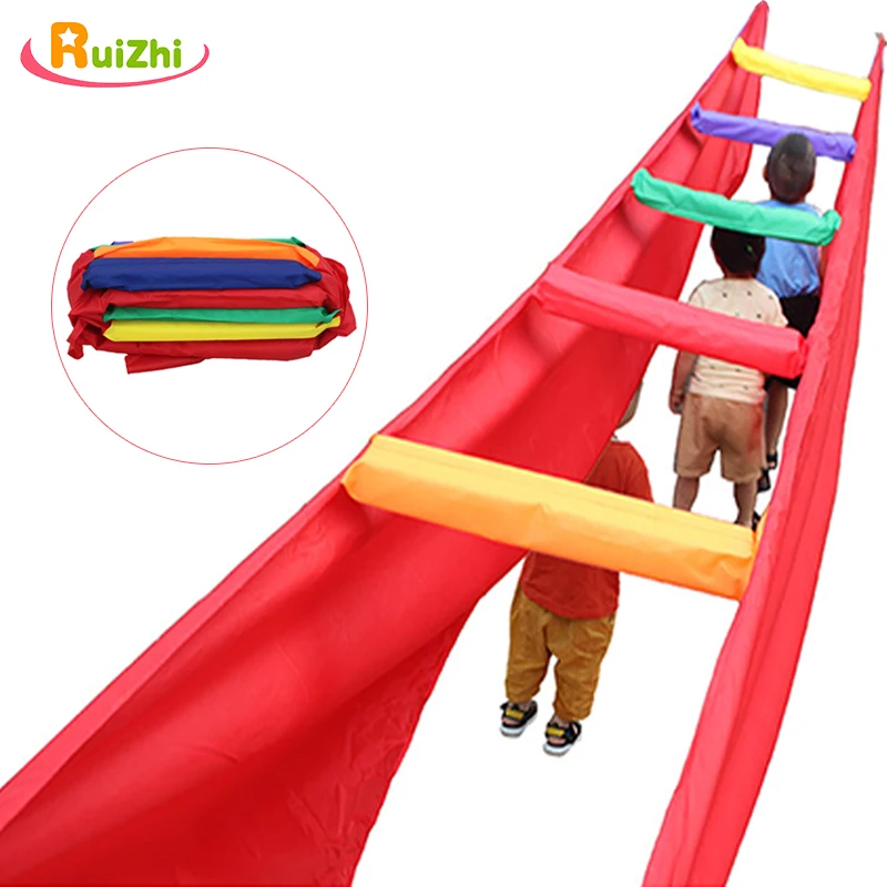 Цветной подвесной мост Ruizhi Детская уличная игровая площадка 6 м/8 м командная игра