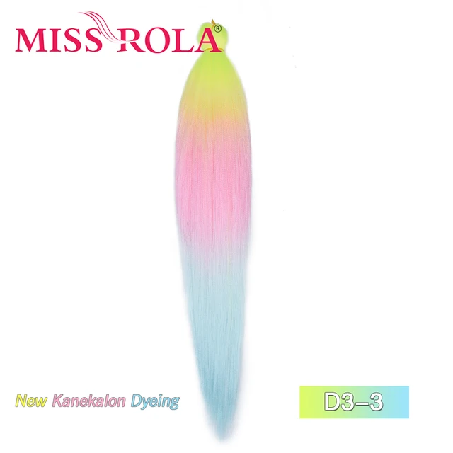 Miss Rola Synthetic New Color 24Inches 100g Kanekalon Hair Wholesale Braid Hair Extension Pre Stretched Pink Twist Jumbo Braids D3-3