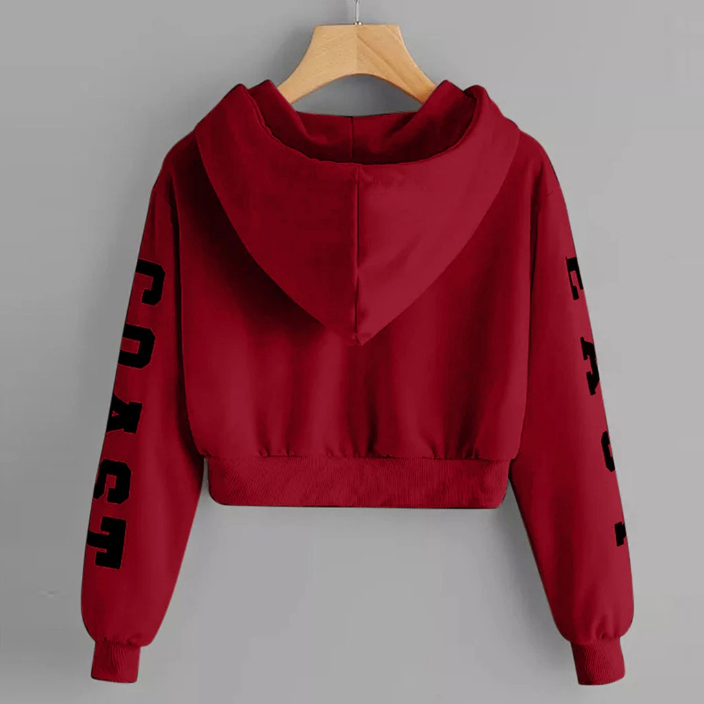 Womens Streetwear Autumn Letters Long Sleeve Hoodie Sweatshirt Spring Hoodies Female Winter Sweatshirts Girl Ladies 809