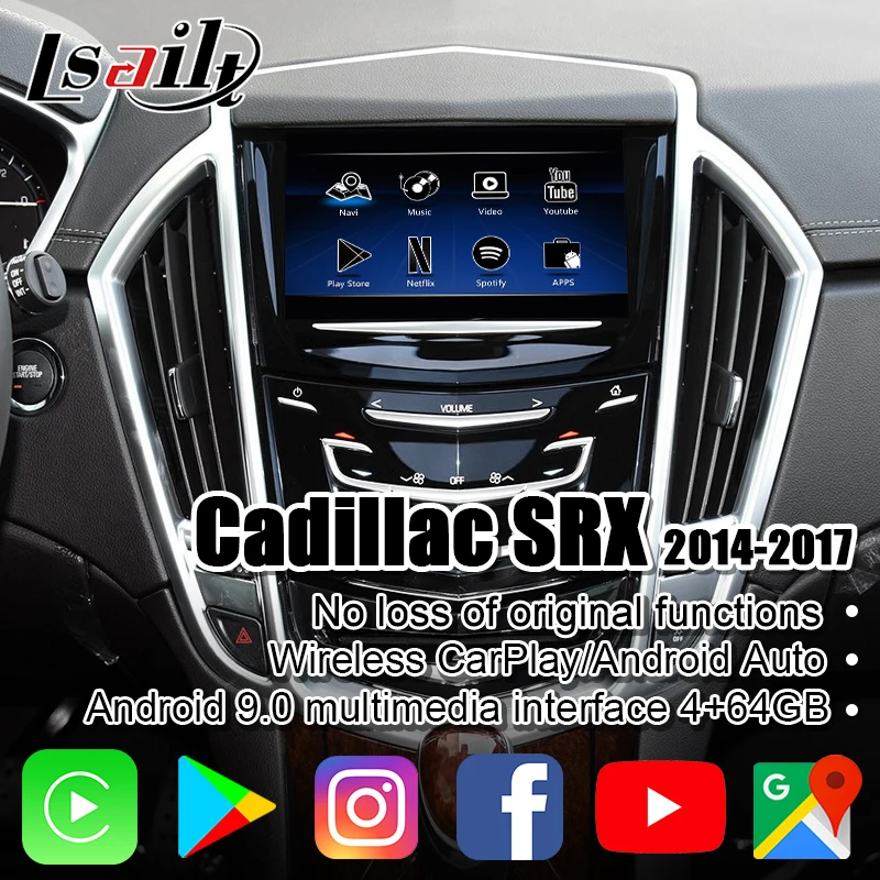 Lsailt Wireless CarPlay Android Multimedia Interface for Cadillac SRX