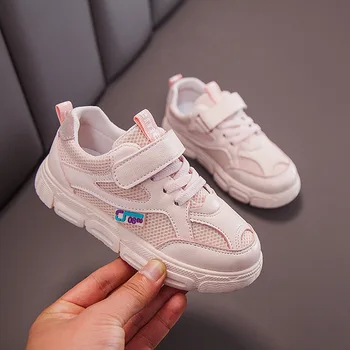

2020 Spring New Boys and Girls Korean Mesh Cloth Breathable Board Shoes Unisex Children Students Hook & Loop Casual Shoes