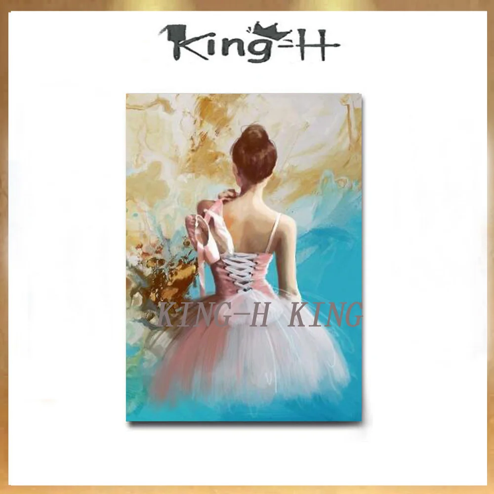Skill Painter Handmade Beautiful Girl Grooming Wall Painting Impression Art Figure Oil Painting for Living Room Decor Picture Skill Painter Handmade Beautiful Girl Grooming Wall Painting Impression Art Figure Oil Painting for Living Room Decor Picture