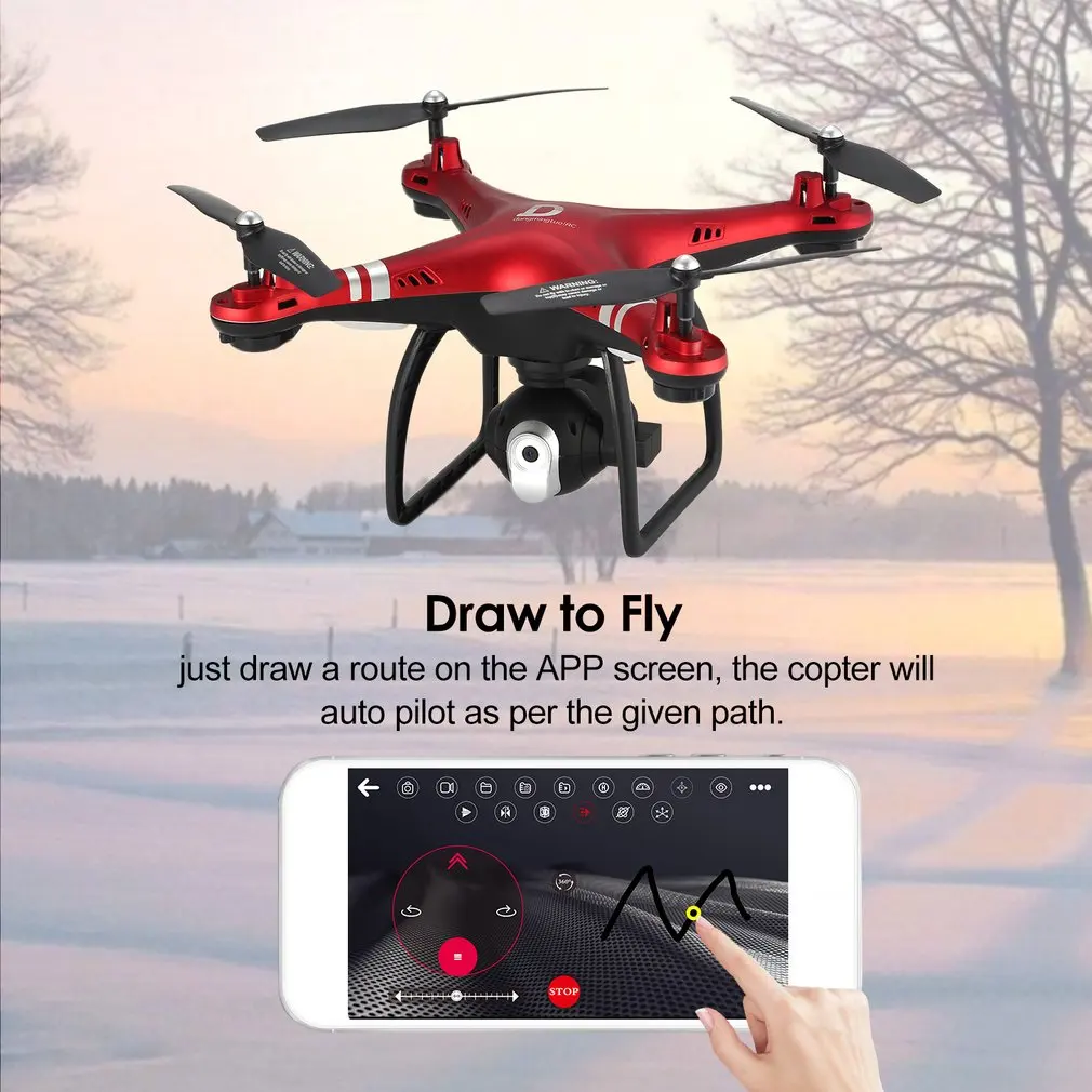2,4G FPV RC Квадрокоптер Дрон X8 RC Дрон с регулируемой камерой 720P режим удержания высоты Безголовый 3d-флип 18 минут долгий полет