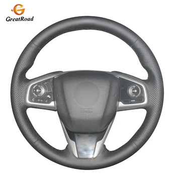 

Black PU Artificial Leather Car Steering Wheel Cover for Honda Civic Civic 10 2016-2019 CRV CR-V 2017-2019 Clarity 2016-2018