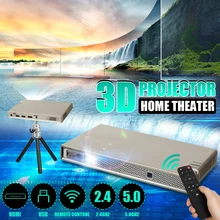 3D светодиодный проектор для домашнего кинотеатра 4K Wifi 1080p Мини Ручной видеосъемка домашняя видеосъемка оборудование система US Plug HDMI USB