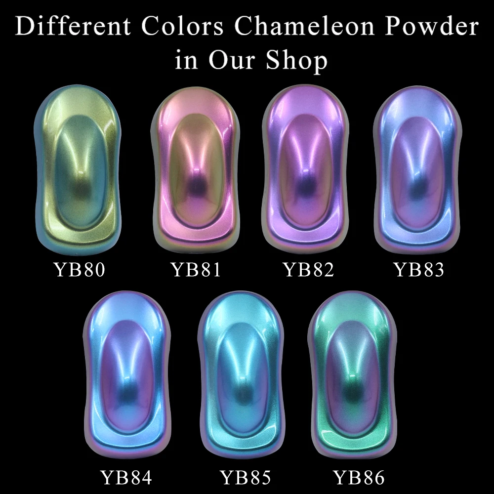 Tanie Kameleon proszek pigmentowy powłoka akrylowa farba Chameleon Dye dla samochodów Automotive Craft Nail ozdobny obraz 7 paczek 10 g paczka