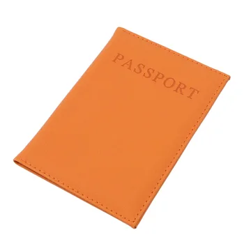 

1Pc Fashion Unisex Passport Holder PU Leather Hot Sell Travel Passport Cover Portable Solid Passport Case 8 colors