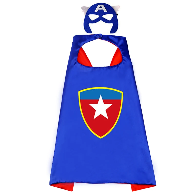 Manufacturers supply children s cartoon hero cloak custom wholesale new double Halloween superman cloak
