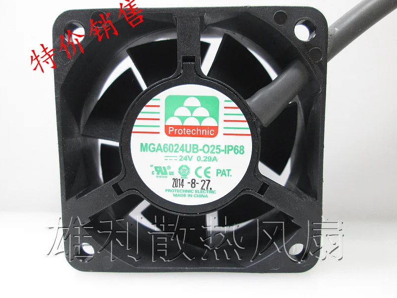 

1PCS NEW MGA6024UB-O25-IP68 24V 0.29A 6CM 6025 Motor protection cooling fan Original