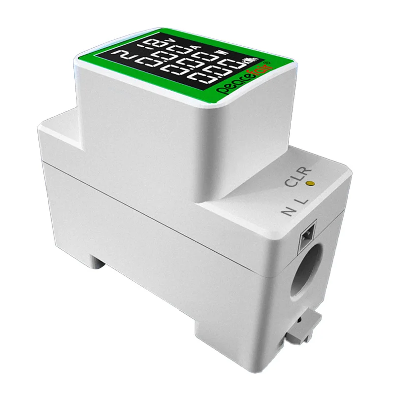 Peacefair Ac Din Rail Amp Kwh Energy Meter Monofase Power Monitor Tensione Di Corrente Consumo Energetico Digitale Wattmetro