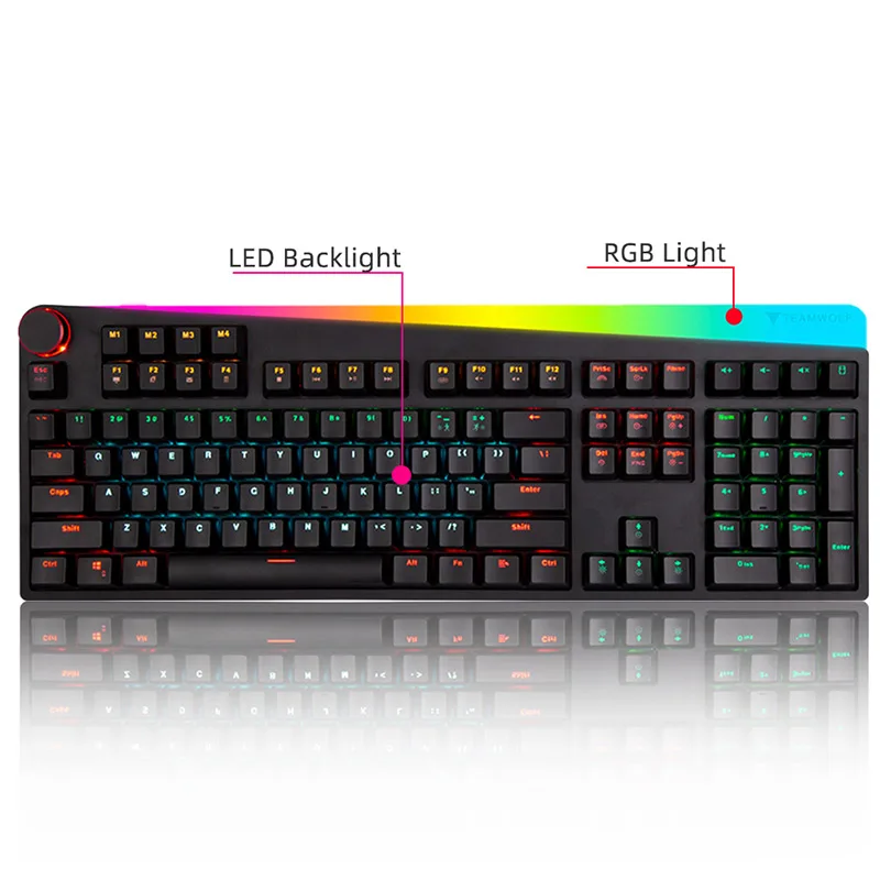 Оригинальная аутентичная игровая механическая клавиатура с подсветкой RGB Антибликовая 112 клавиш USB проводная Оптическая ось Русская / Английская раскладка клавиатуры для компьютерных геймеров