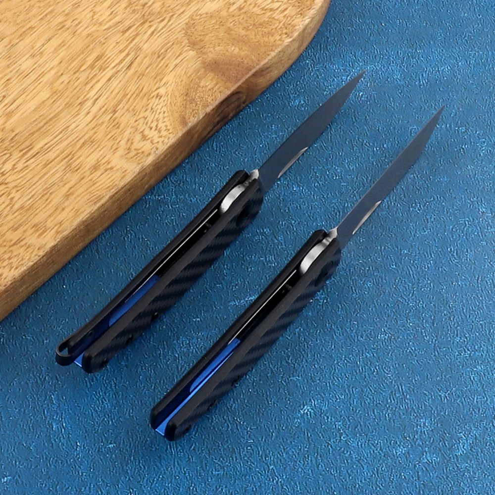 Pocket 0230 folding knife non-slip carbon fiber 20CV blade tactical outdoor camping survival hunting self-defense tool knife 5