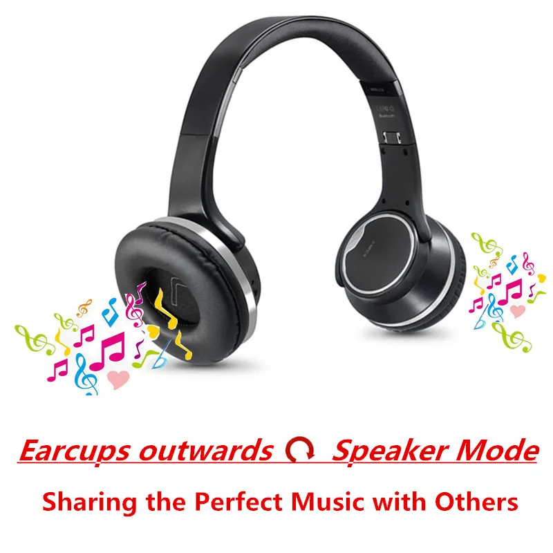 

Bluetooth Headphones Speakers 2 in 1 SODO Foldable NFC HiFi Stereo Wireless Over Ear Headphones V5.0 with Mic Support TF Card FM